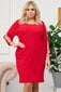 Pluss suuruses kimono kleit Martina, punane цена и информация | Kleidid | kaup24.ee