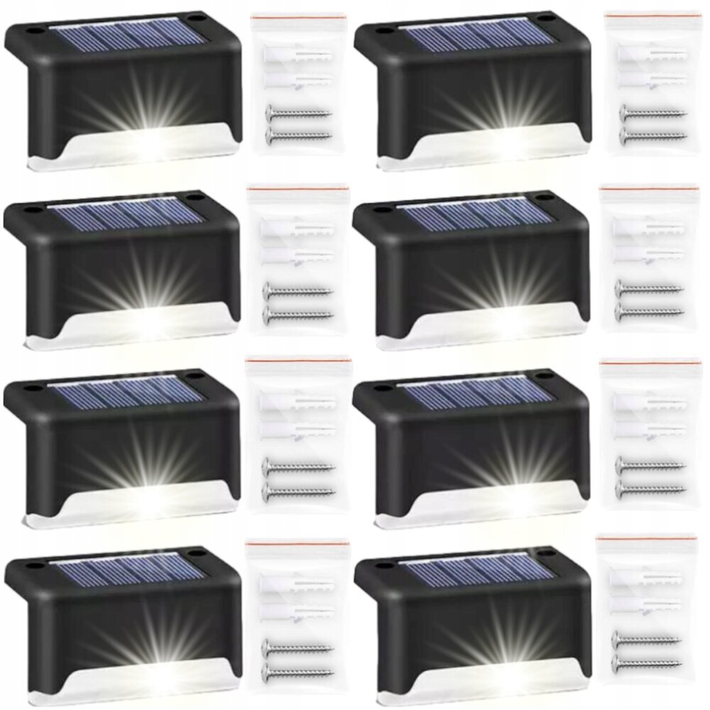 Välitreppvalgustid päikesepaneeliga MAXSELL 8tk. hind ja info | Aia- ja õuevalgustid | kaup24.ee