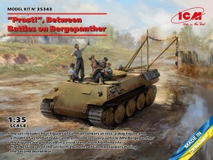 ICM - "Prost!", Between Battles on Bergepanther (WWII German Tankmen with Bergepanther), 1/35, 35343 цена и информация | Склеиваемые модели | kaup24.ee