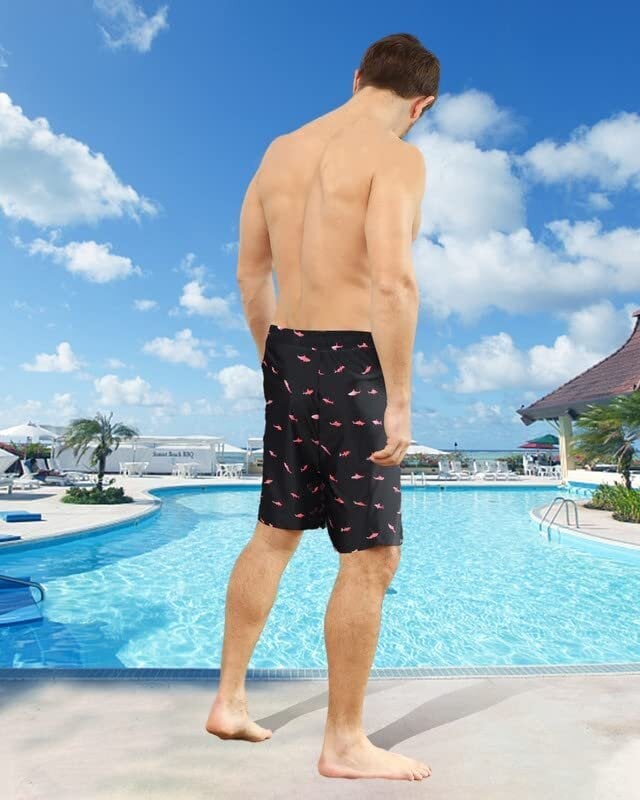 Meeste kiirkuivavad ujumispüksid Kouric, mustad/roosad hind ja info | Ujumispüksid, shortsid | kaup24.ee