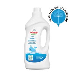 Biolagunev lõhnatu pesugeel Friendly Organic allergikute, pere ja beebiriiete pesuks, 1000 ml цена и информация | Средства для стирки | kaup24.ee