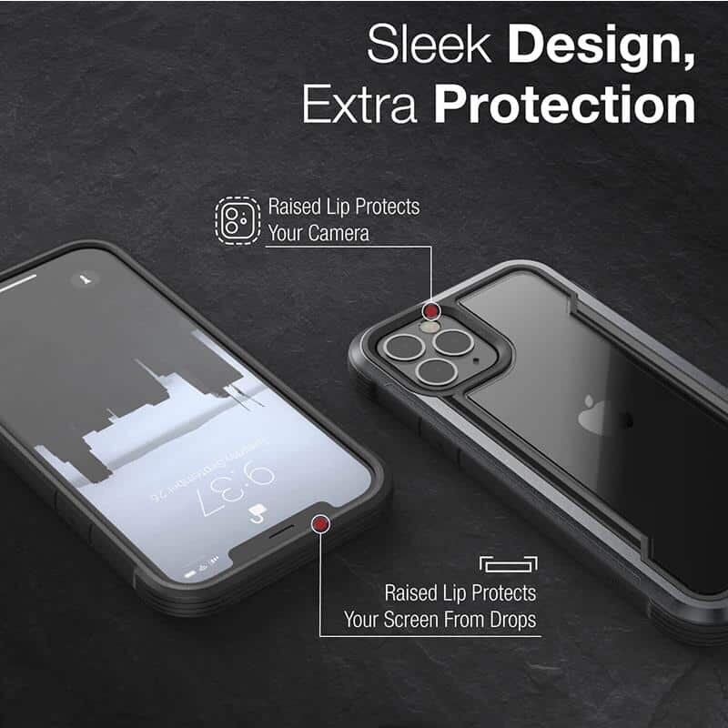 X-Doria Raptic Shield – alumiiniumist ümbris iPhone 12 Pro Maxile (kukkumiskatse 3 m) (must) цена и информация | Telefoni kaaned, ümbrised | kaup24.ee