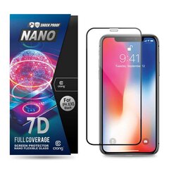 Crong 7D Nano painduv klaas – täiskattav hübriidekraani kaitsekile 9H iPhone Xs/X jaoks цена и информация | Защитные пленки для телефонов | kaup24.ee