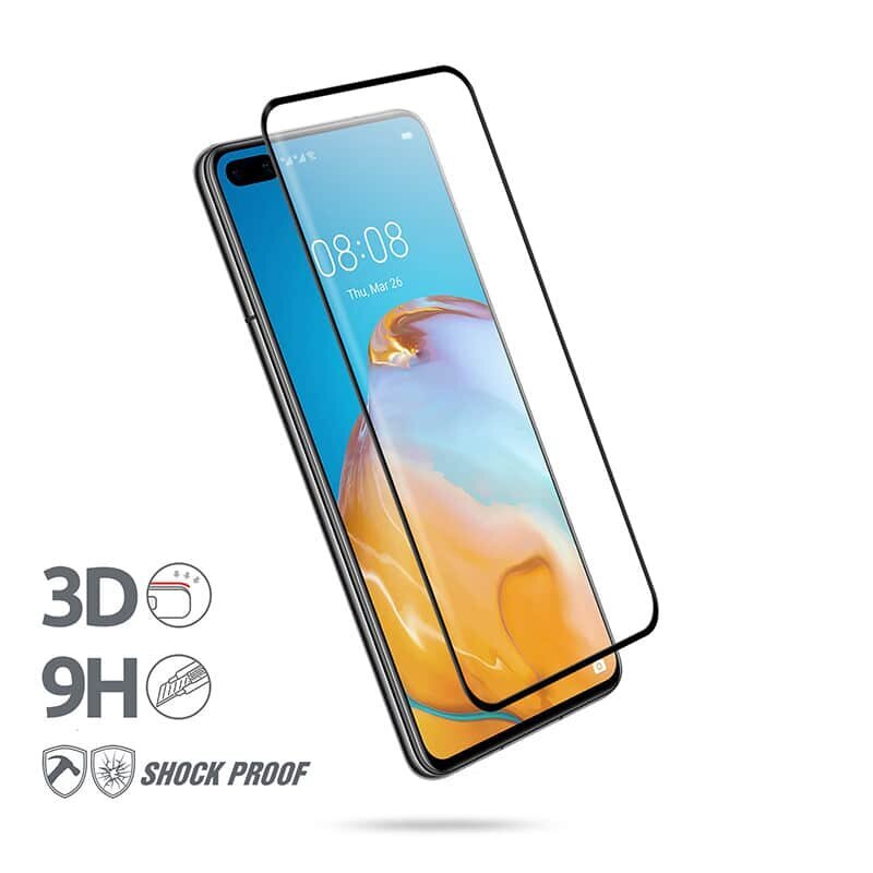 Crong 3D Armor Huawei P40 + kinnitusraam цена и информация | Ekraani kaitsekiled | kaup24.ee