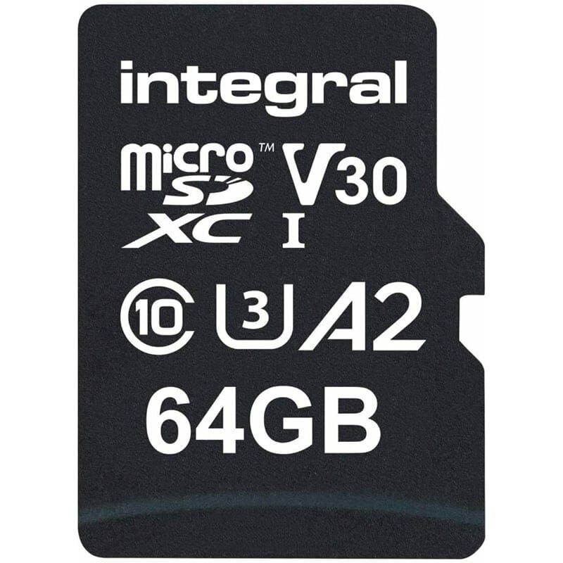 Integruota UltimaPRO microSDXC – 64GB C10 UHS-I U3 A2 V30 atminties kortelė цена и информация | Mobiiltelefonide mälukaardid | kaup24.ee