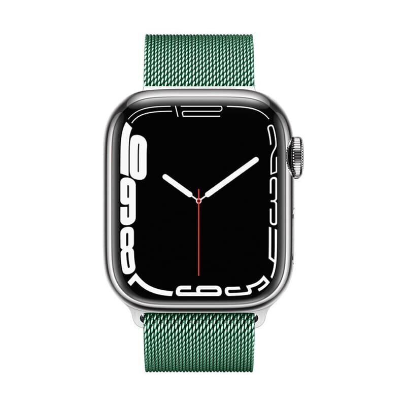 Crong Milano Steel, Apple Watch 38/40/41mm (smaragdroheline) hind ja info | Nutikellade ja nutivõrude tarvikud | kaup24.ee