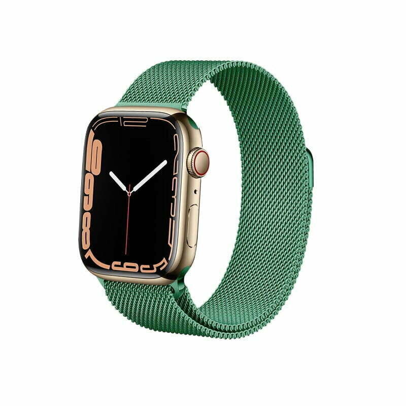 Crong Milano Steel, Apple Watch 38/40/41mm (smaragdroheline) hind ja info | Nutikellade ja nutivõrude tarvikud | kaup24.ee