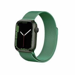Crong Milano Steel, Apple Watch 38/40/41mm (smaragdroheline) hind ja info | Nutikellade ja nutivõrude tarvikud | kaup24.ee