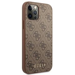 GUESS 4G Metal Gold Logo - Iphone 12/12 Pro , pruun цена и информация | Чехлы для телефонов | kaup24.ee