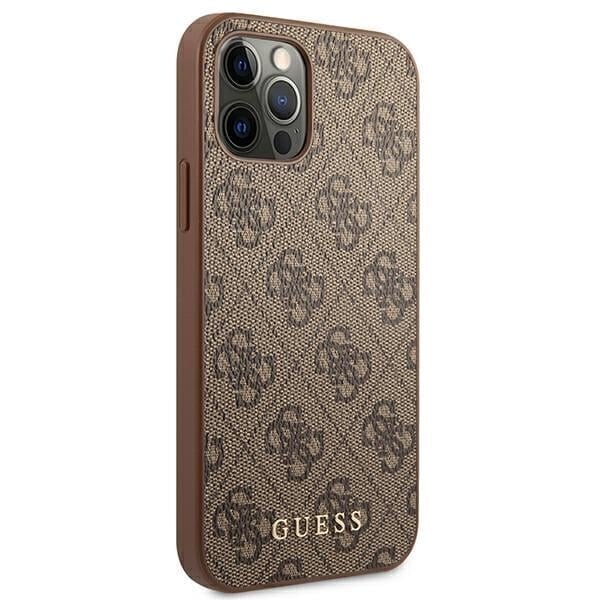 GUESS 4G Metal Gold Logo - Iphone 12/12 Pro , pruun hind ja info | Telefoni kaaned, ümbrised | kaup24.ee