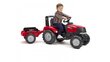 FALK pedaalitraktori ümbris punane suur koos haagisega 3 aastat цена и информация | Poiste mänguasjad | kaup24.ee