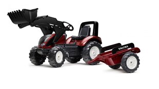 FALK Valtra Maroon pedaaltraktor haagise ja kopaga alates 3 aastast hind ja info | Poiste mänguasjad | kaup24.ee