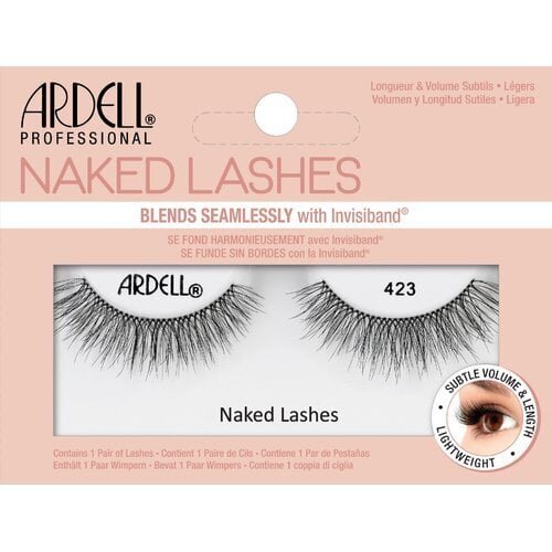 Ardell Naked Lashes 423 - False eyelashes for a natural look 1.0ks Black hind ja info | Kunstripsmed, ripsmekoolutajad | kaup24.ee