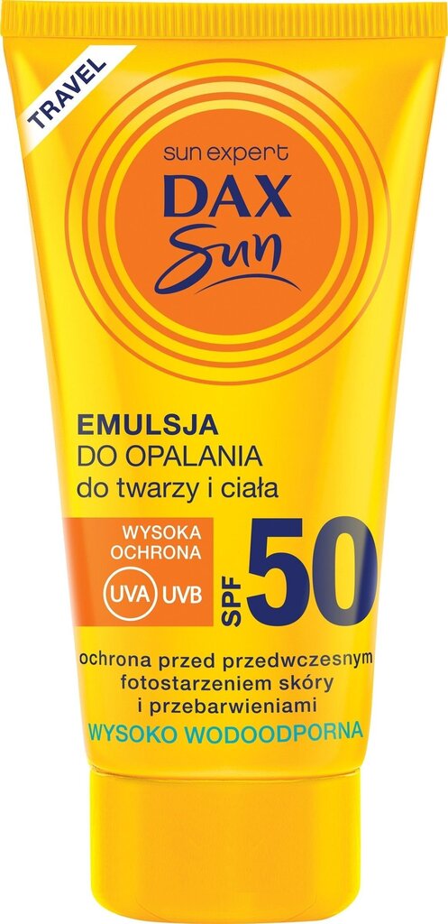 Dax Sun päikeseemulsioon näole ja kehale SPF 50,50ml цена и информация | Päikesekreemid | kaup24.ee