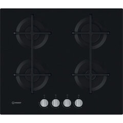 Indesit ING 61T/BK hob Black Built-in 59 cm Gas 4 zone(s) цена и информация | Варочные поверхности | kaup24.ee