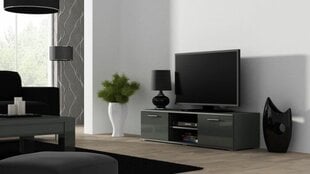 Cama Тумба под ТВ SOHO 140 серый/серый глянец цена и информация | Тумбы под телевизор | kaup24.ee