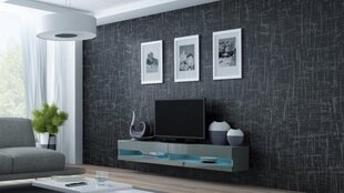 Cama TV alus Vigo Uus 30/180/40 hall/hall läikega цена и информация | Тумбы под телевизор | kaup24.ee