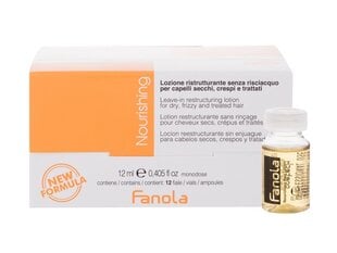 Увлажняющая сыворотка для волос Fanola Nutri Care Restructuring Leave-In Lotion, 12 x 12 мл цена и информация | Маски, масла, сыворотки | kaup24.ee