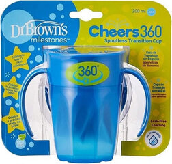 Dr. Brown's 360 Tumbler Without Spout Blue With Handles 200ml hind ja info | Dr. Brown´s Toitmiseks | kaup24.ee