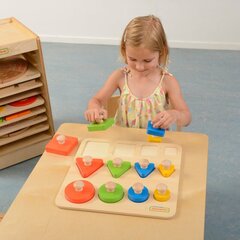 Puidust kuju sorteerija Suurus Vrvid Masterkidz Montessori hind ja info | Arendavad mänguasjad | kaup24.ee