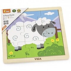 VIGA Handy Wooden Sheep Puzzle 9 elementi hind ja info | Imikute mänguasjad | kaup24.ee