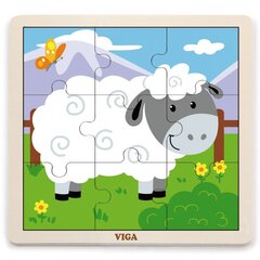 VIGA Handy Wooden Sheep Puzzle 9 elementi hind ja info | Imikute mänguasjad | kaup24.ee