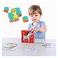 TOOKY TOY Montessori pusleplokid kuubikud kuubikud pusleloomad + abloonid hind ja info | Arendavad mänguasjad | kaup24.ee