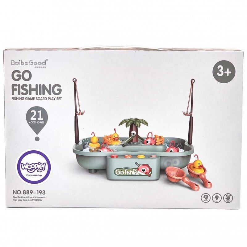 WOOPIE komplekt Mäng Fishing + 20 tarvikut hind ja info | Mänguasjad (vesi, rand ja liiv) | kaup24.ee