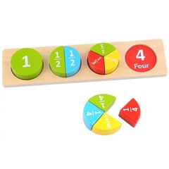 TOOKY TOY puidust Montessori pusle ppevoor matemaatiliste murdude ppimiseks hind ja info | Arendavad mänguasjad | kaup24.ee