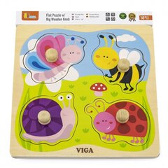 VIGA Puidust Pin Puzzle Putukad hind ja info | Imikute mänguasjad | kaup24.ee