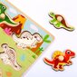 TOOKY TOY Puidust Montessori pusle, dinosauruste kuju цена и информация | Imikute mänguasjad | kaup24.ee