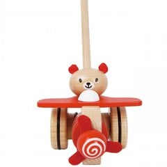 Puidust lennukitukur Coco Classic World Bear hind ja info | Imikute mänguasjad | kaup24.ee