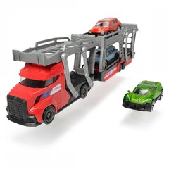 Красный грузовик-тягач 30 см с 3 автомобилями, Dickie цена и информация | Игрушки для мальчиков | kaup24.ee