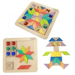 MASTERKIDZ Puzzle Mosaiic ppige vrve ja kujundeid Tangram Montessori hind ja info | Arendavad mänguasjad | kaup24.ee