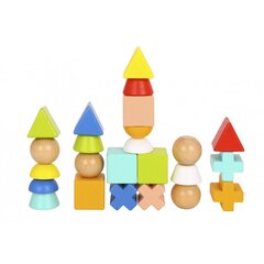 TOOKY TOY Puitklotside puslemng 24 kujundust 36 el. цена и информация | Развивающие игрушки | kaup24.ee