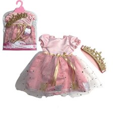 WOOPIE nukuriiete komplekt Printsessi kleit + kroon 43-46 cm hind ja info | Tüdrukute mänguasjad | kaup24.ee