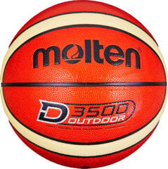 Molten korvpall B7D3500, sünt. nahk, oranz/kreem цена и информация | Баскетбольные мячи | kaup24.ee