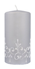 Декоративная свеча Artman Tiffany 7x14 см, серебро цена и информация | Подсвечники, свечи | kaup24.ee