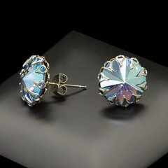 Swarovski kristallidega kaunistatud kõrvarõngad DiamondSky Vintage (Light Sapphire Shimmer) hind ja info | Kõrvarõngad | kaup24.ee