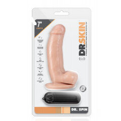 Dr. Skin - - Dr. Spin Realistic Dildo With Suction Cup 7'' - Vanilla цена и информация | Вибраторы | kaup24.ee