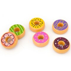 Viga Puidust Donuts Donata 6 tk hind ja info | Tüdrukute mänguasjad | kaup24.ee