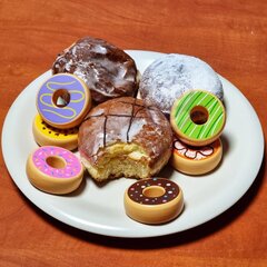 Viga Puidust Donuts Donata 6 tk цена и информация | Игрушки для девочек | kaup24.ee