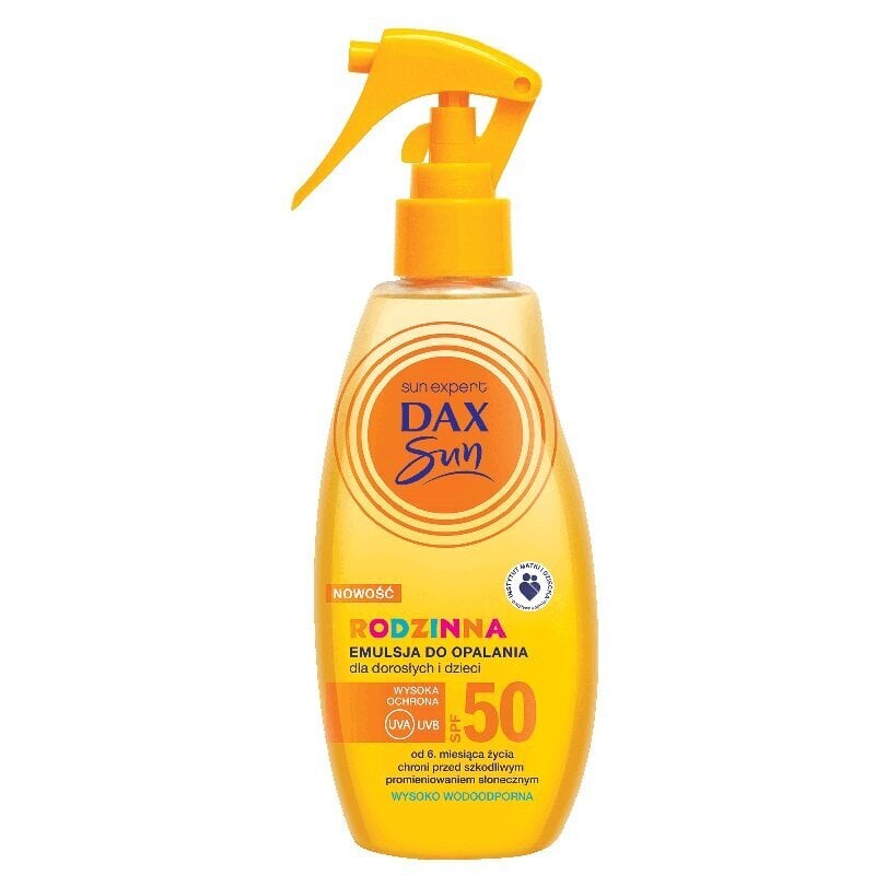 Dax Sun päikeseemulsioon lastele ja täiskasvanutele SPF 50, 200 ml hind ja info | Päikesekreemid | kaup24.ee