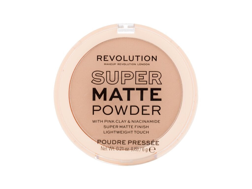 Makeup Revolution Super Matte Pressed Powder - Mattifying powder 6 g Tan hind ja info | Jumestuskreemid, puudrid | kaup24.ee