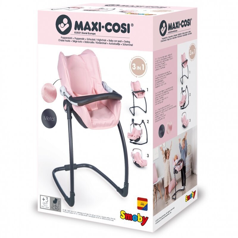 Smoby Maxi Cozy Quinny 3-hes sgitool nukukandjale hind ja info | Tüdrukute mänguasjad | kaup24.ee