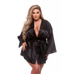 ALL SATIN ROBE BLACK, XL hind ja info | Naiste sekspesu | kaup24.ee