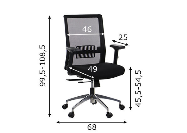 Kontoritool Stema Riverton M/L/AL, must hind ja info | Kontoritoolid | kaup24.ee