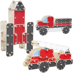 CLASSIC WORLD EDU tohutu puidust ehitusplokkide sõidukite komplekt цена и информация | Развивающие игрушки | kaup24.ee