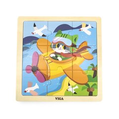 VIGA Handy Wooden Plane Puzzle 9 цена и информация | Игрушки для малышей | kaup24.ee