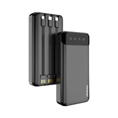 Dudao capacious powerbank with 3 built-in cables 20000mAh USB Type C + micro USB + Lightning black (Dudao K6Pro +) (Black) hind ja info | Akupangad | kaup24.ee